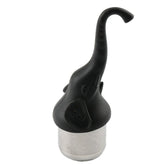 Tea Infuser Elephant w stainless steel infuser Black